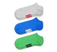 Happy Socks 3-Pack calzini bassi Solid collection - Calzini in cotone biologico per uomo e donna - colorati ed eleganti