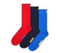 Happy Socks 3-Pack calzini, calzini per uomo e donna, Blu-Rosso-Marina militare