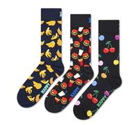 Happy Socks 3-Pack Classic Banana Socks Calzini, Multicolore, 41-46 (Pacco da 3) Unisex