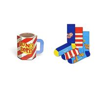 Happy Socks 3-Pack Father Of The Year Socks Gift Set, calze uomo Uomo, Blue,