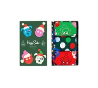 Happy Socks 3-Pack Santa Animals Box, colorati e divertenti, calzini per uomo e donna, Verde-Blu-Rosso-Rosa-Bianco (41-46)