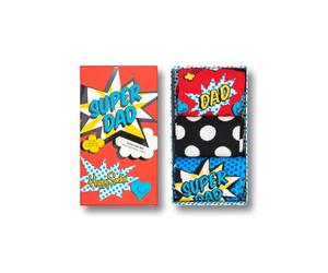 Happy Socks 3-Pack Super Dad Socks Gift Set Calzini, Multi, M Uomo