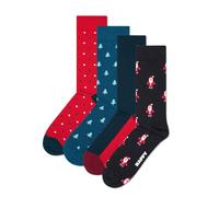 Happy Socks 4-Pack Lite Holiday Gift Set Calzini, Colore: Rosso, 41-46 Unisex-Adulto