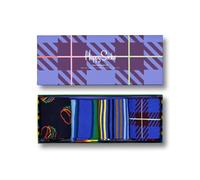 Happy Socks 4-Pack Navy Socks Set, colorati e divertenti, calzini per uomo e donna, Blu (36-40)