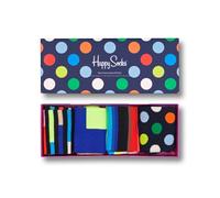 Happy Socks 4-Pack New Classic Socks Set, colorati e divertenti, calzini per uomo e donna, Nero-Blu (36-40)