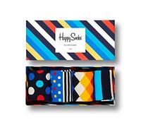 Happy Socks 4-pack Stripe Gift Box, Calzini Uomo, 41-46 confezione da 4
