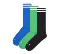 Happy Socks Athletic-Style Crew Socks Multicolored 3 Pack, Confezione da 3 Solid Sport-C, 41-46