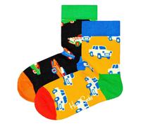 Happy Socks Bambini Calzini Unisex,2er Pacco - Crew Calzini,Cotone
