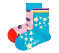 Happy Socks Bambini Calzini Unisex,2er Pacco - Crew Calzini,Cotone