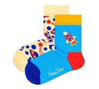 Happy Socks Bambini Calzini Unisex,2er Pacco - Crew Calzini,Cotone