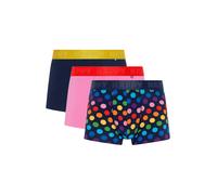 Happy Socks Boxer Parigamba 3-Pack Multi Color Dots Cotone Uomo Blu Navy L