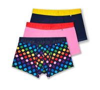 Happy Socks Boxer Parigamba 3-Pack Multi Color Dots Cotone Uomo Blu Navy M