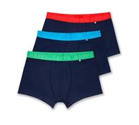 Happy Socks Boxer Parigamba 3-Pack Solid Navys Cotone Uomo Blu Navy L