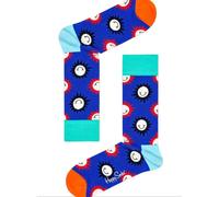 HAPPY SOCKS Calze Comode In Cotone Blu Sunny Smile Da Donna Taglia 5.5-9.5 NWT