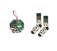 Happy Socks Calzini Globo di neve di Babbo Natale - Confezione regalo con decorazione - 36-40