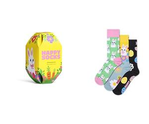 Happy Socks Calzini 3-Pack Easter Gift Set Cotone Uomo Donna Giallo 36-40