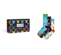 Happy Socks 3-Pack Mixed Dog Socks Gift Set Calzini, Multicolore, S (Pacco da 3) Unisex