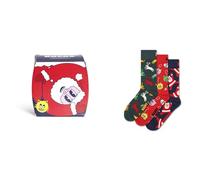 Happy Socks Calzini 3-Pack Stuck in the Chimney Gift Set Cotone Unisex Rosso 36-40