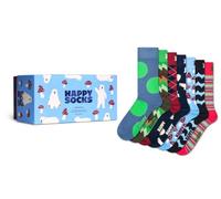Happy Socks Calzini 7-Pack Seven Days Gift Set Cotone Uomo Donna Verde 36-40