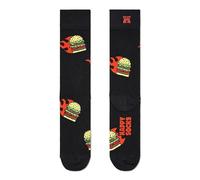 Happy Socks Flaming Burger Sock Calzini Crew, fiammeggiante-P000128, 36-40 Unisex-Adulto