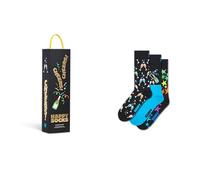 Happy Socks Calzini Celebration Crew in confezione regalo - Cheers, Champagne & Stars - Confezione da 3 taglie dalla 36 alla 40