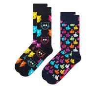 Happy Socks Calzini colorati e divertenti 2-Pack Classic Cat Socks Taglia 36-40