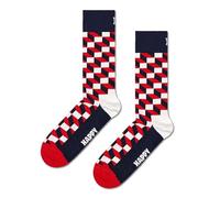 Happy Socks Filled Optic Sock Calzini, Blu, Small/Medium Unisex