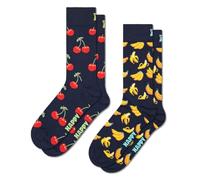 Happy Socks Calzini crew con motivo a ciliegie per uomo e donna, 36-40 e 41-46