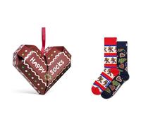 Happy Socks Calzini Crew Gingerbread Heart Gift Set 2 Paia