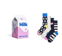 Happy Socks Calzini Crew Milk Carton Gift Set 4 Paia