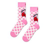 Happy Socks Calzini Hello Kitty Pink Dot Cotone Uomo Donna Rosa chiaro Bianco 41-46