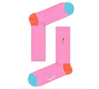 Happy Socks Calzini In Cotone Con Ricamo Hula Dancer Rosa Donna 10-12.5 NWT