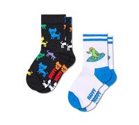 Happy Socks Calzini Kids 2-Pack Chihuahua Cotone Bambini Nero 7-9Y