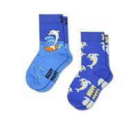 Happy Socks Calzini Kids 2-Pack Surfing Dolphin Cotone Bambini Blu 0-12M