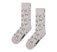 Happy Socks Calzini Llama Cotone Unisex Grigio 41-46
