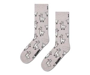 Happy Socks Calzini Llama Cotone Unisex Grigio 41-46