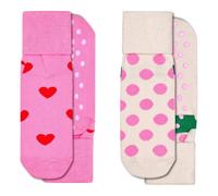 Happy Socks Calzini Lunghi Heart & Big Dots Anti Slip 2 Paia