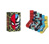 Happy Socks Calzini MARVEL™ Spider-Man 6-Pack Gift Set Cotone Unisex Nero 36-40