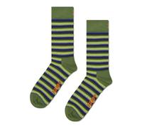Happy Socks Calzini Mini Stripe, Verde Scuro, 41-46