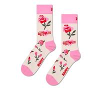Happy Socks Calzini Mom's Flower Cotone Uomo Donna Bianco 36-40