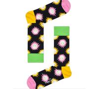 Happy Socks Calzini Neri In Cotone Pettinato Sunny Smile Taglia 8-12 Nwt