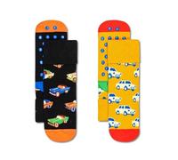 Happy Socks Calzini Pack-2 Kids Car Anti-Slip Taglia 2-3A, Multicolore, 2-3 Anni Unisex-Bambini e Ragazzi