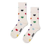 Happy Socks Calzini Pride Heart Cotone Uomo Donna Bianco 36-40