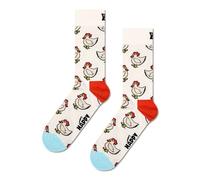 Happy Socks Calzini Rooster Cotone Uomo Donna Bianco 41-46