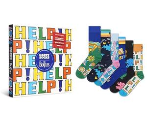 Happy Socks Calzini The Beatles 6-Pack Gift Set Cotone Unisex Nero 41-46