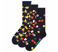Happy Socks Calzini Unisex, 3 Pezzi - Classico, Motivo, Miscela Di Cotone