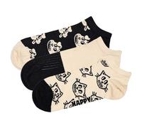 Happy Socks Calzino beige / nero Donna - Abbigliamento - Intimo - Calzini e calze Happy Socks 41-46
