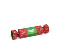 Happy Socks Christmas Cracker Holly Gift Box, colorate e divertenti, Calzini per uomo e donna, Rosso-Verde-Bianco 2 paia (41-46)