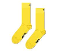 Happy Socks Collezione di calzini crew tinta unita - Realizzati in cotone biologico sostenibile - Confezione da 1 (IT, Numero, 41, 46, Regular, Regular, Giallo)