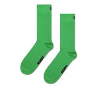 Happy Socks Collezione di calzini crew tinta unita - Realizzati in cotone biologico sostenibile - Confezione da 1 (IT, Numero, 36, 40, Regular, Regular, Verde)